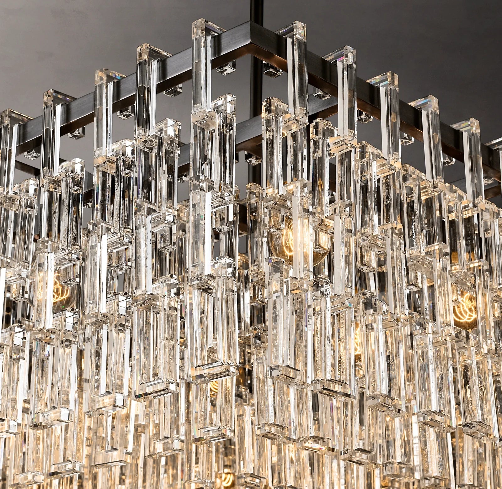 Fabricia Glass Chandelier 60', Luxury Indoor Lamps for Living Room