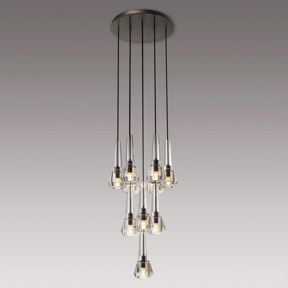 Aaron Modern Cone Crystal Pendant Chandelier Light