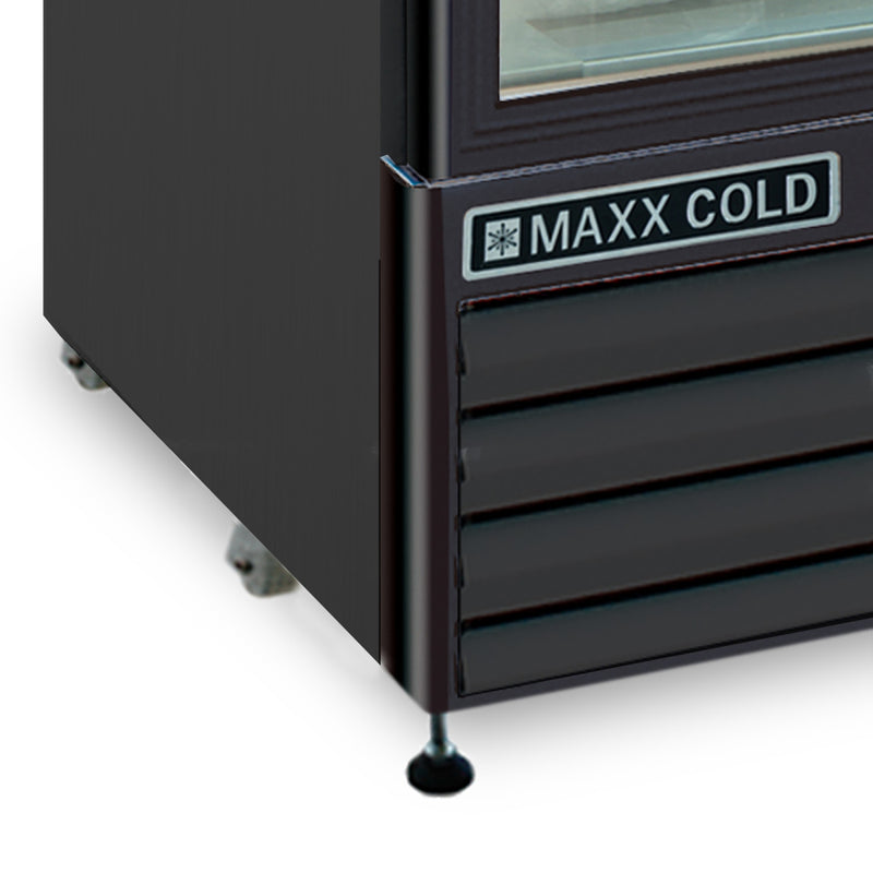 Maxx Cold Single Glass Door Merchandiser Freezer, 23 cu. ft. Storage Capacity, in Black