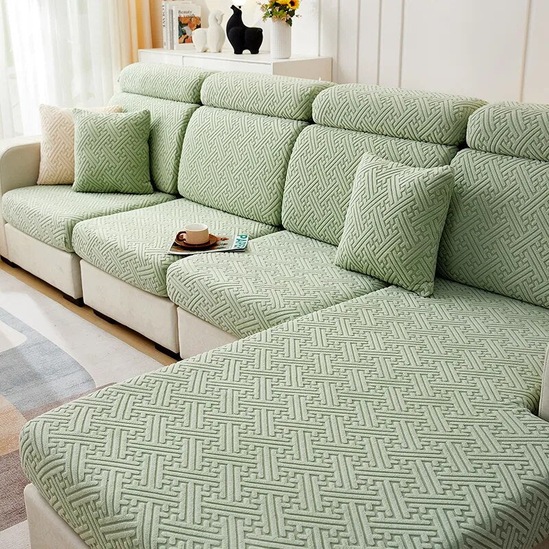 Jacquard Textured Sofa Seat Cushion Cover