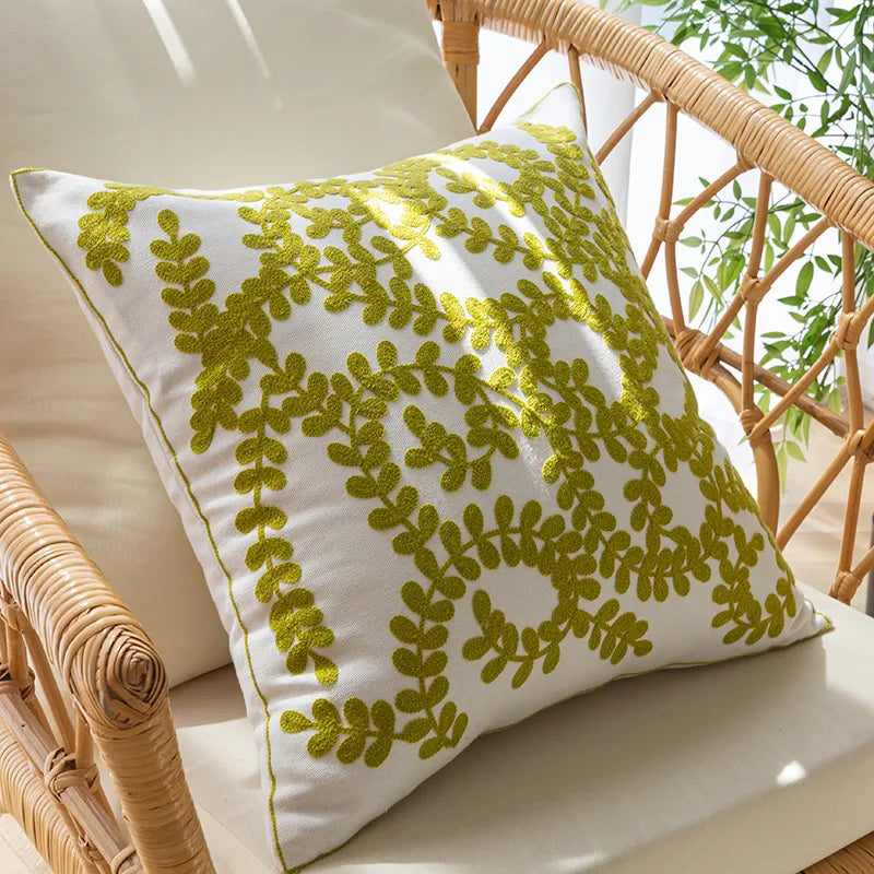 Fresh Floral Throw Pillow Cover