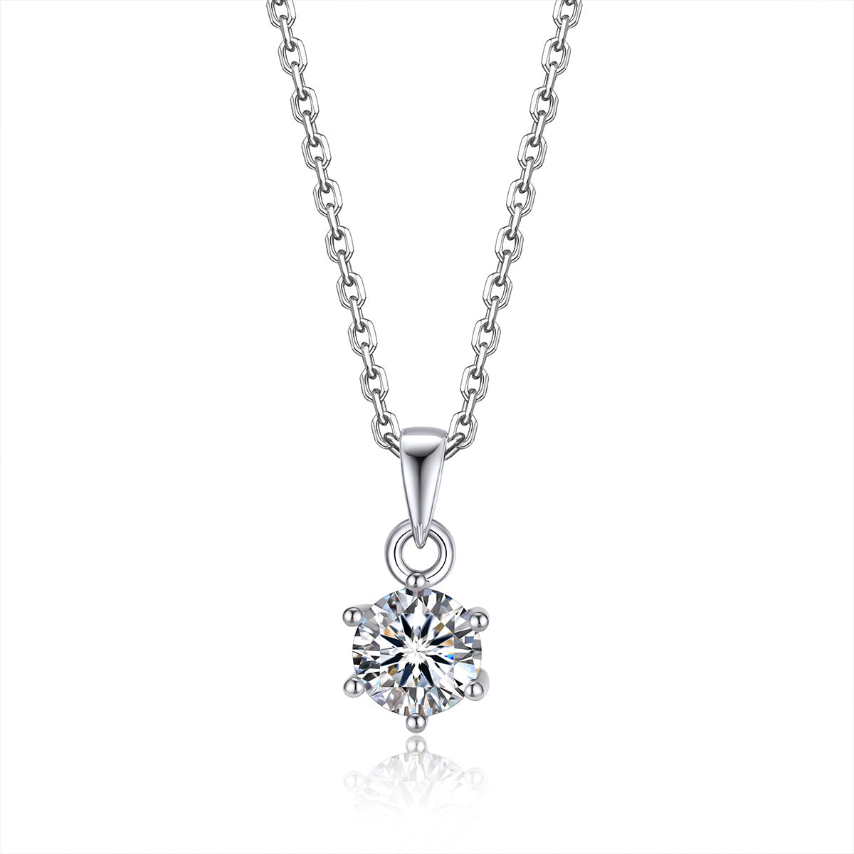 MomentWish Moissanite Necklace and Moissanite Stud Earrings for Women