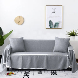 Graues einfarbiges Sofahandtuch Set