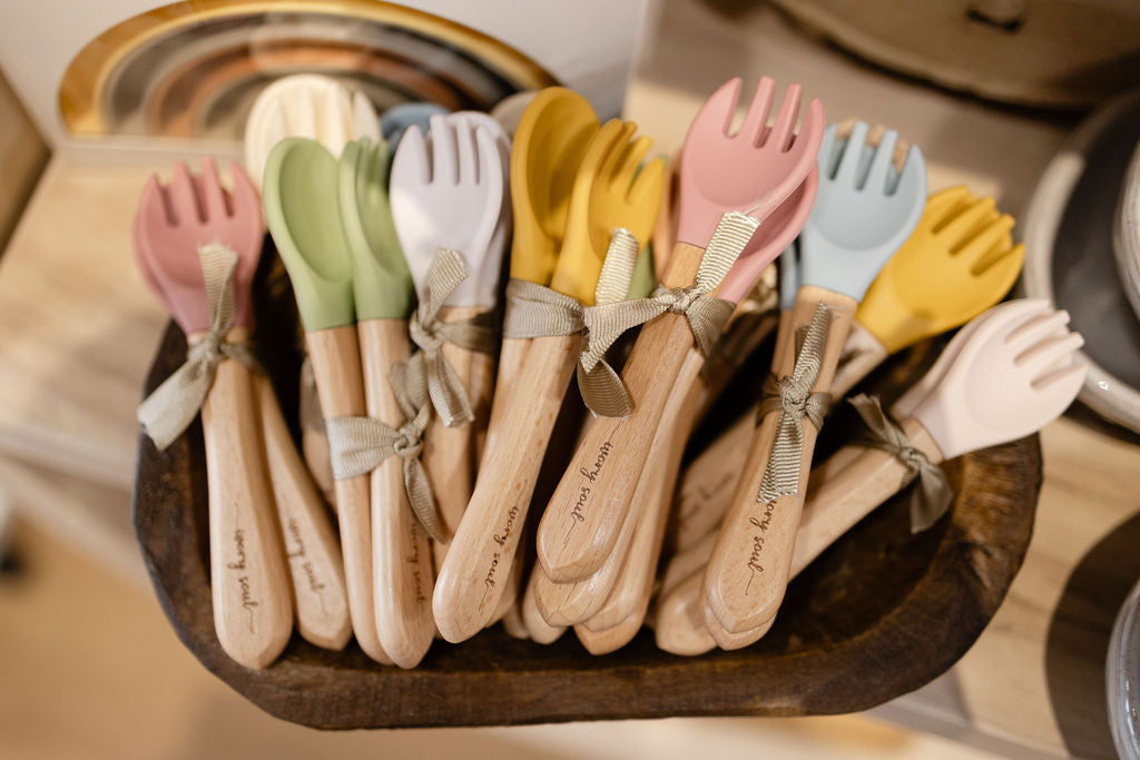 fork + spoon set ? beige