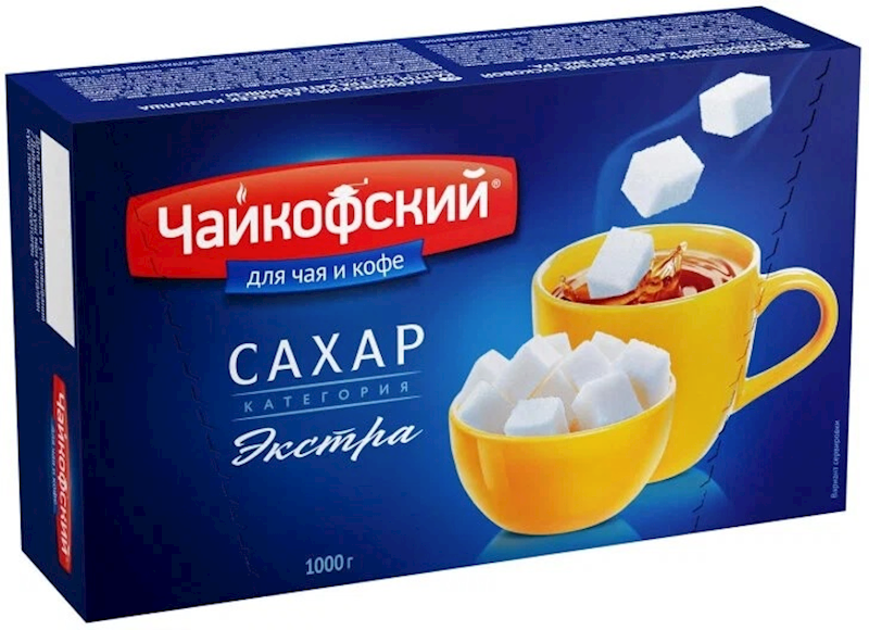 Sugar raffinate extra for tea and coffee, Chaikofsky, 1000 g