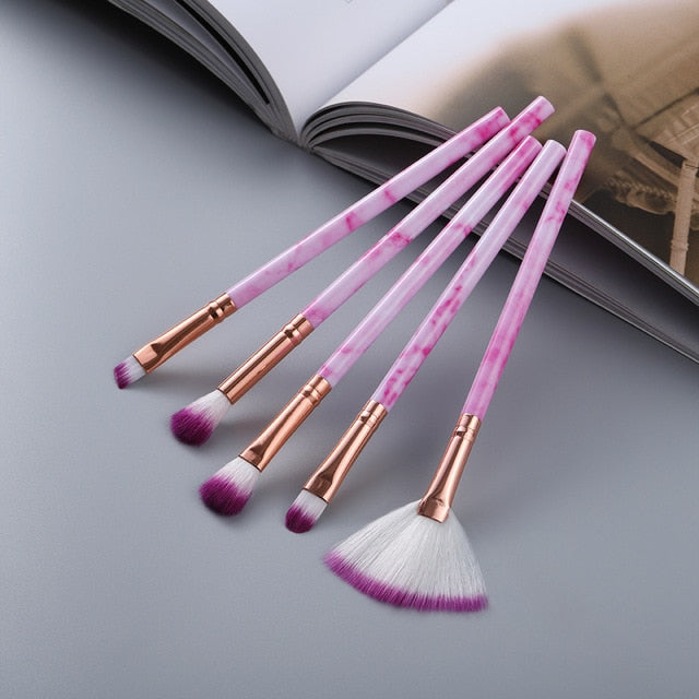 FLD 12/8/5pcs Eye Lip Makeup Brushes Set Eyebrow Comb Eyelash Sponge Eyeshadow Silicone Face Mask Edge Control Brush Cosmetics