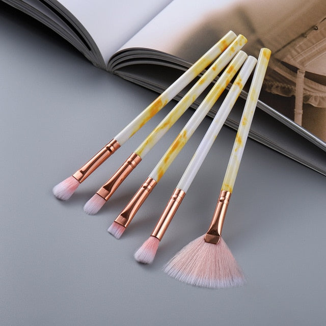 FLD 12/8/5pcs Eye Lip Makeup Brushes Set Eyebrow Comb Eyelash Sponge Eyeshadow Silicone Face Mask Edge Control Brush Cosmetics