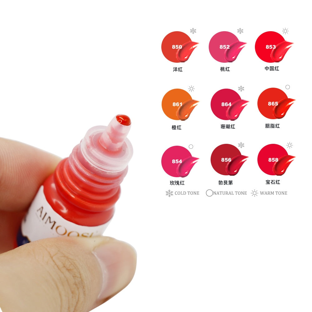 3ml Tattoo Ink Nano Pigment Milkly Colors For Semi Permanent MakeUp Sets Tint Eyebrow Eyeliner Lips Beauty Microblading Pigments