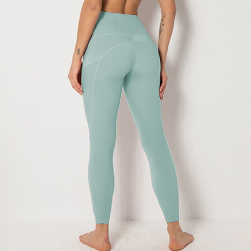 4 Colors NWT Power Gym Tight  Women Side Pockets 1:1 Pant High Waist Sports Tight Leggings Super quality Stretch Fabric Tight