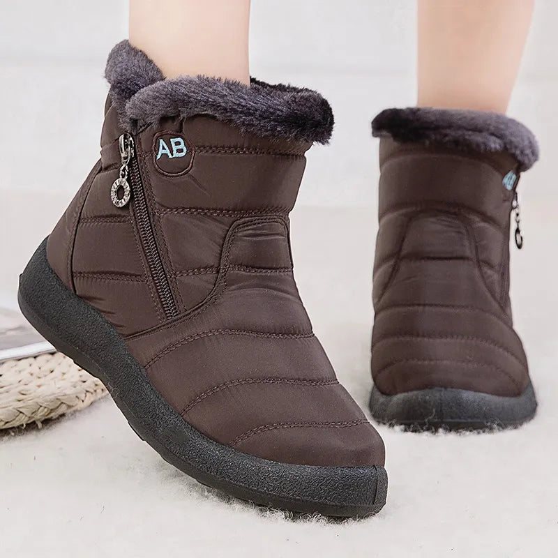 Women Boots Watarproof Ankle Boots For Winter Shoes Women Keep Warm Snow Botines Female 2024 Luxury Zipper Winter Botas Mujer