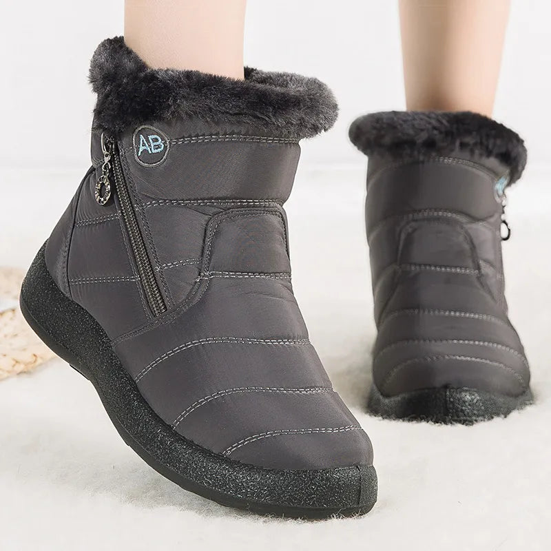 Women Boots Watarproof Ankle Boots For Winter Shoes Women Keep Warm Snow Botines Female 2024 Luxury Zipper Winter Botas Mujer