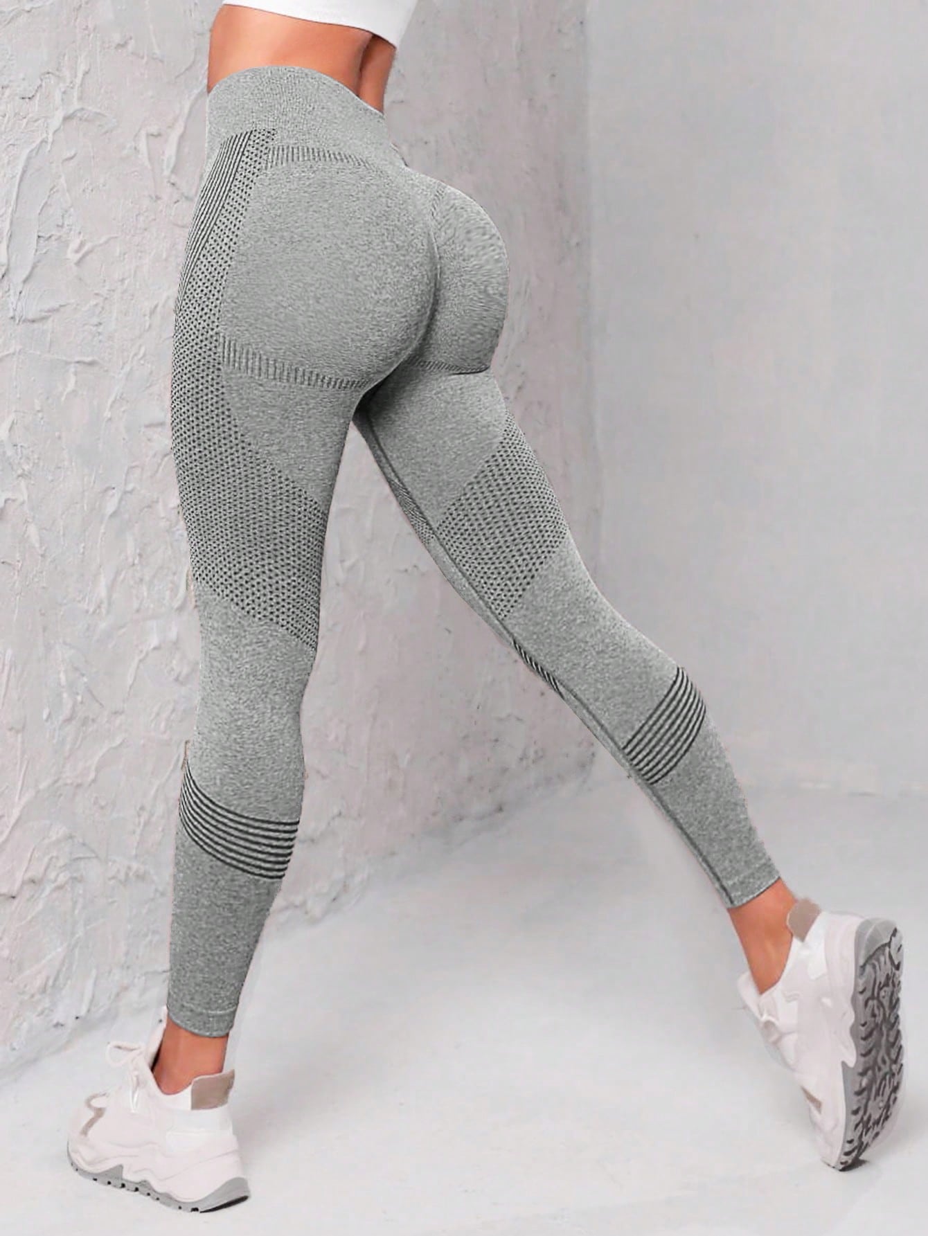 Summer High Waisted  Women Leggings Yoga Sport Ribbed Pants Seamless 2023