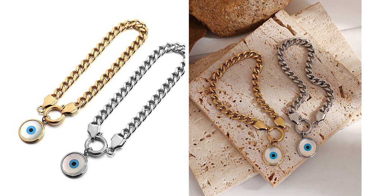Stainless Steel Evil Eye Bracelet