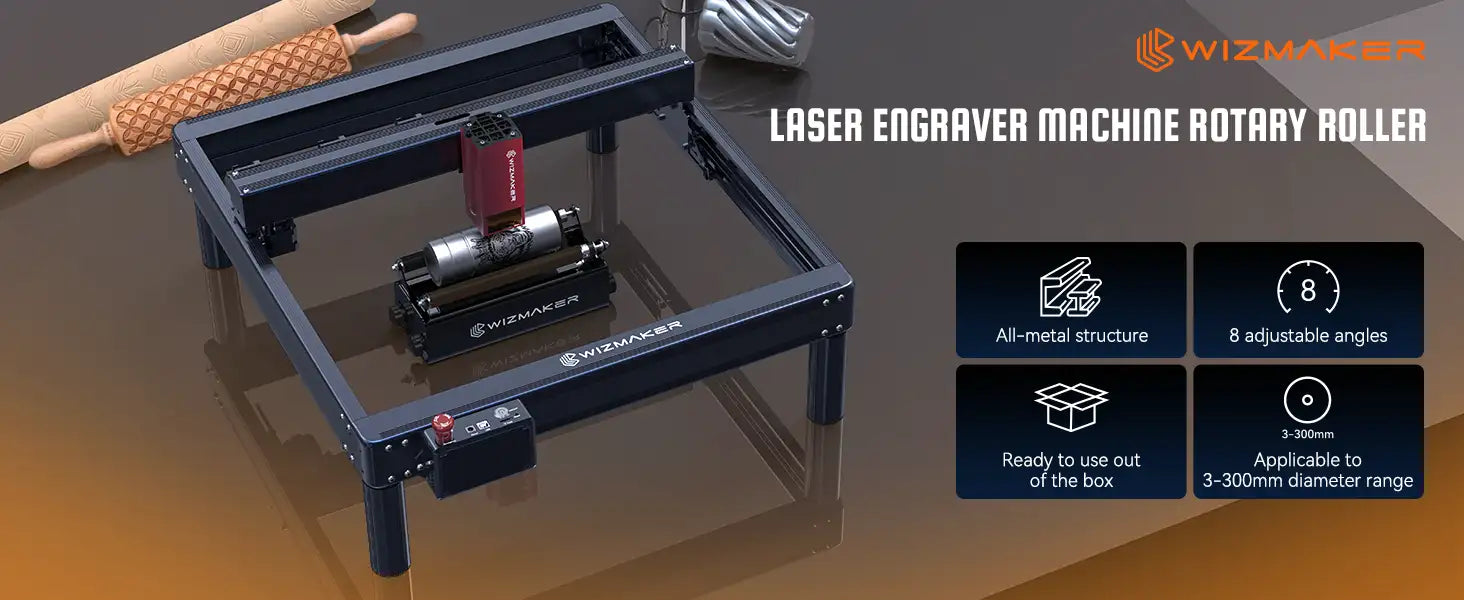 Wizmaker 36W Laser Engraver Machine With Air Assist & Lightburn Camera