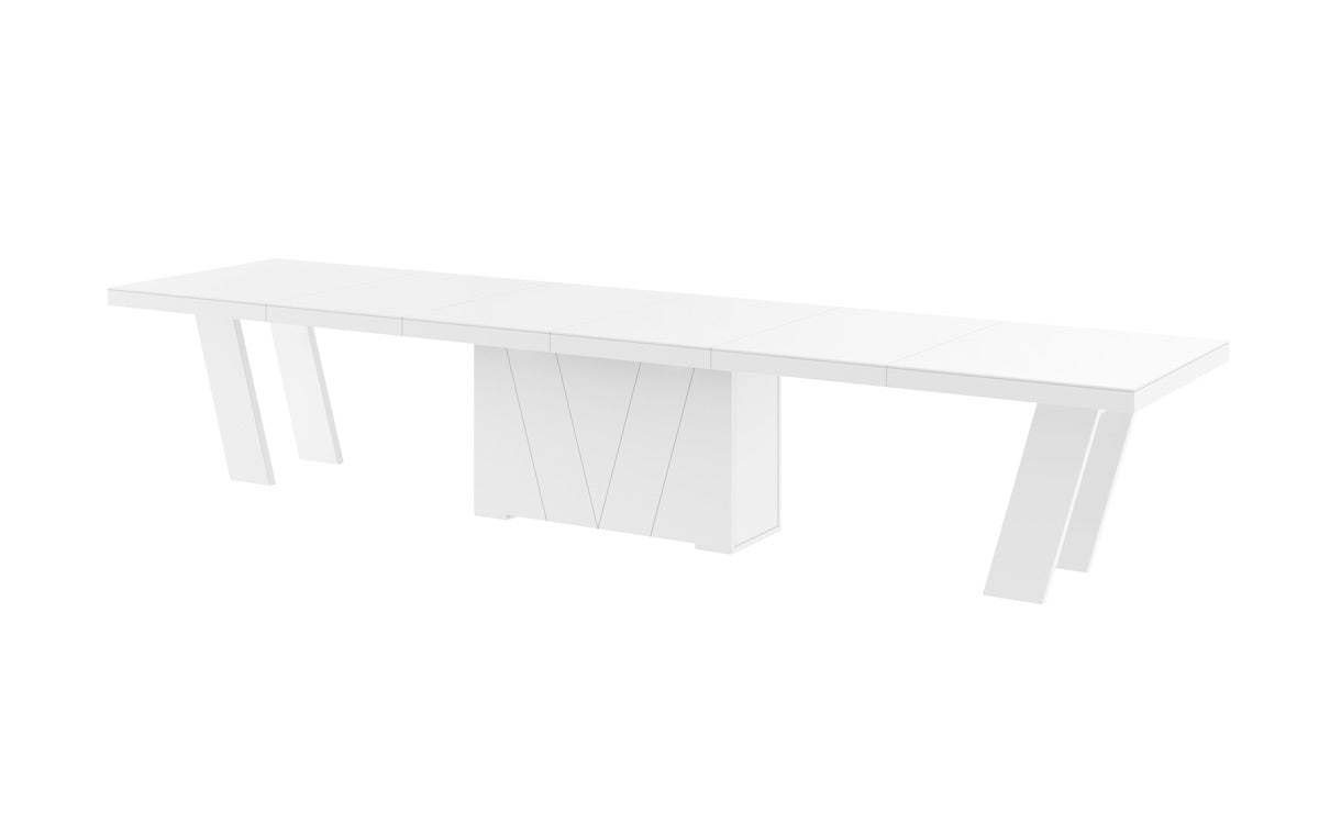 Maxima House Dining Table ALETA with 4 extension leaves for up to 20 people. Dining/ Conference room table.