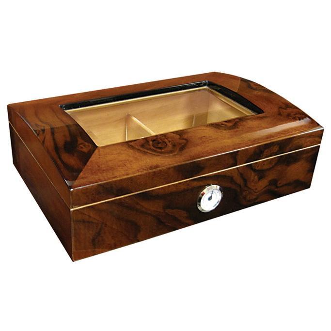 The Addison Walnut Desktop Humidor by Prestige Import Group - 40 Cigar ct