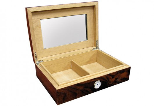 The Addison Walnut Desktop Humidor by Prestige Import Group - 40 Cigar ct
