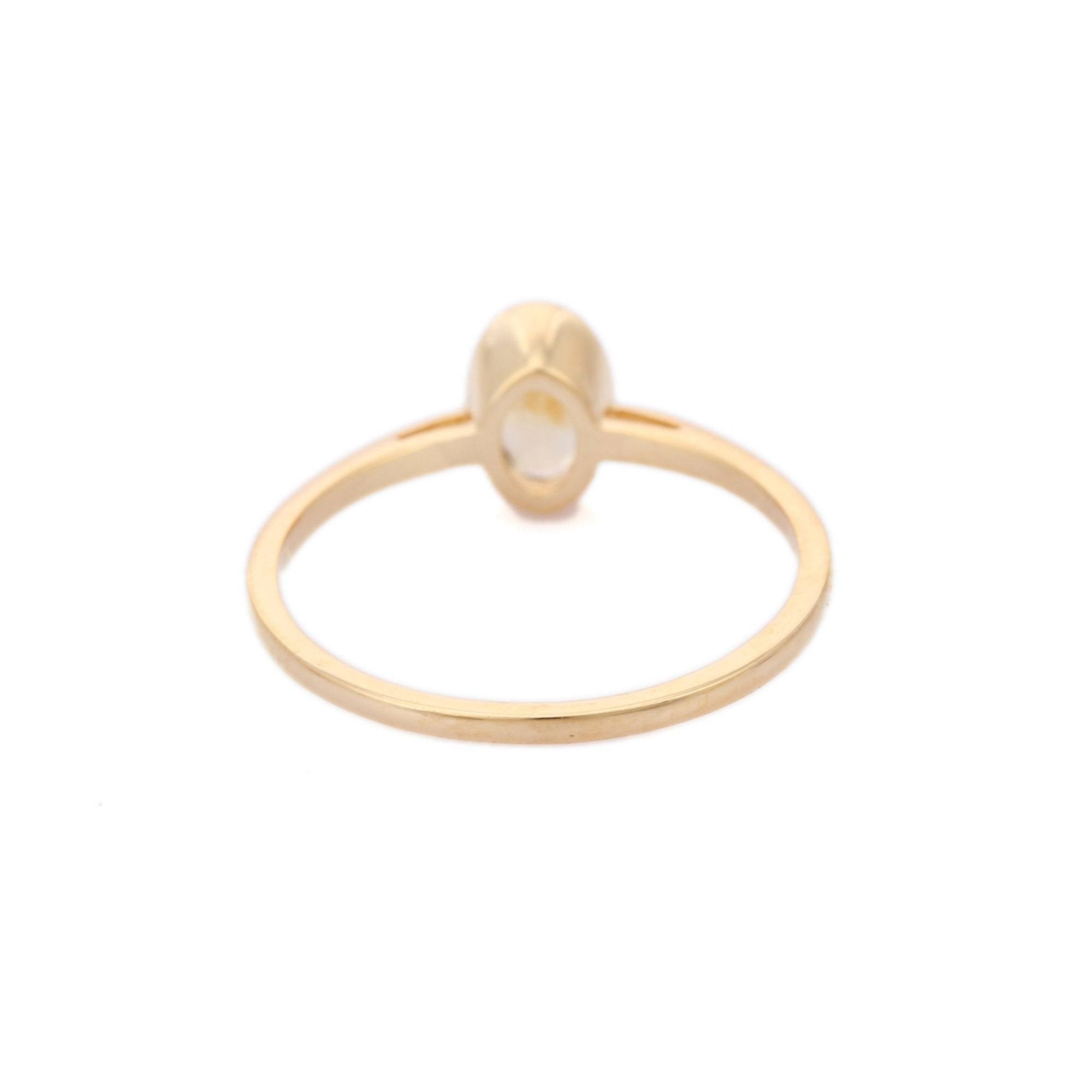 14K Gold Citrine Ring