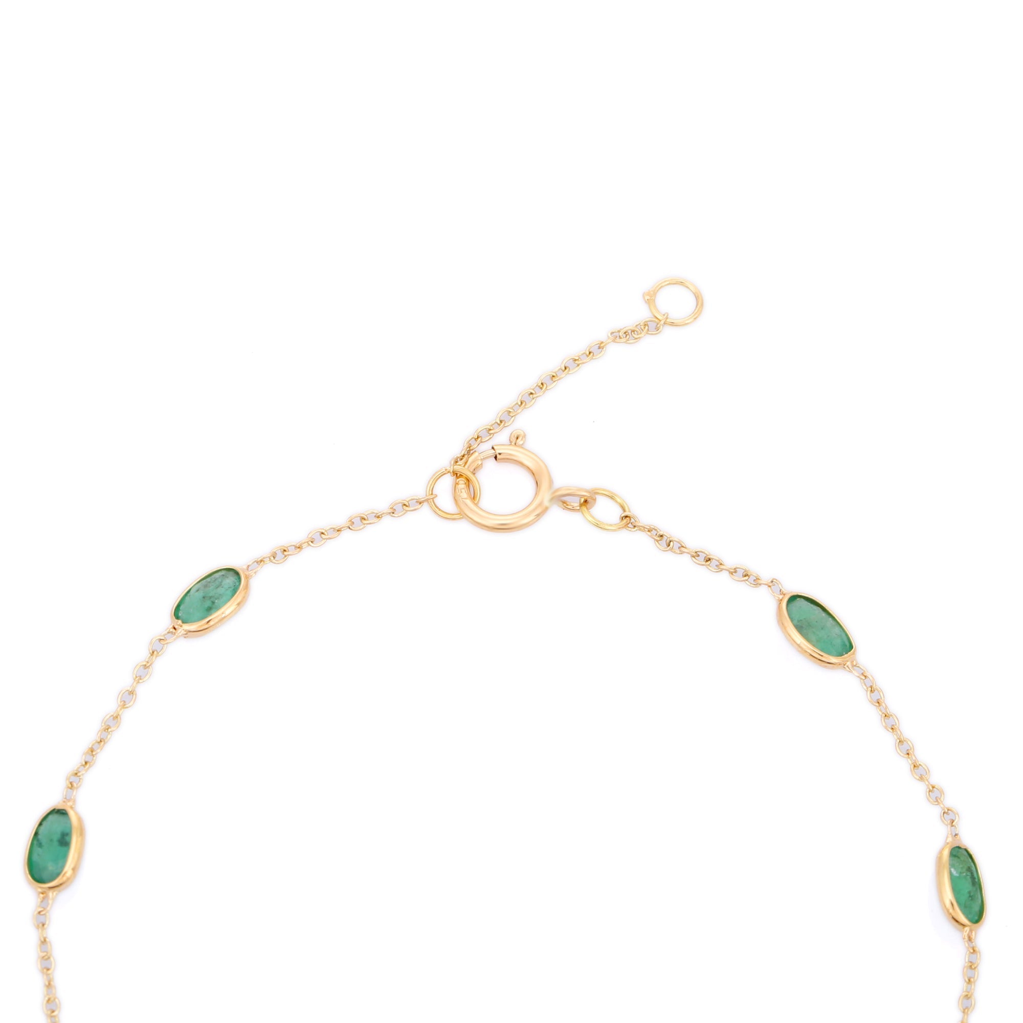 18K Natural Emerald Bracelet