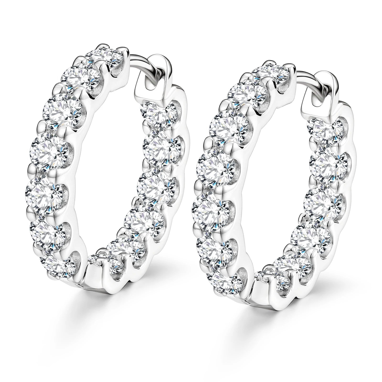 Classic Clip Earrings For Women S925 Sterling Silver  Moissanite Earring Fine Jewelry