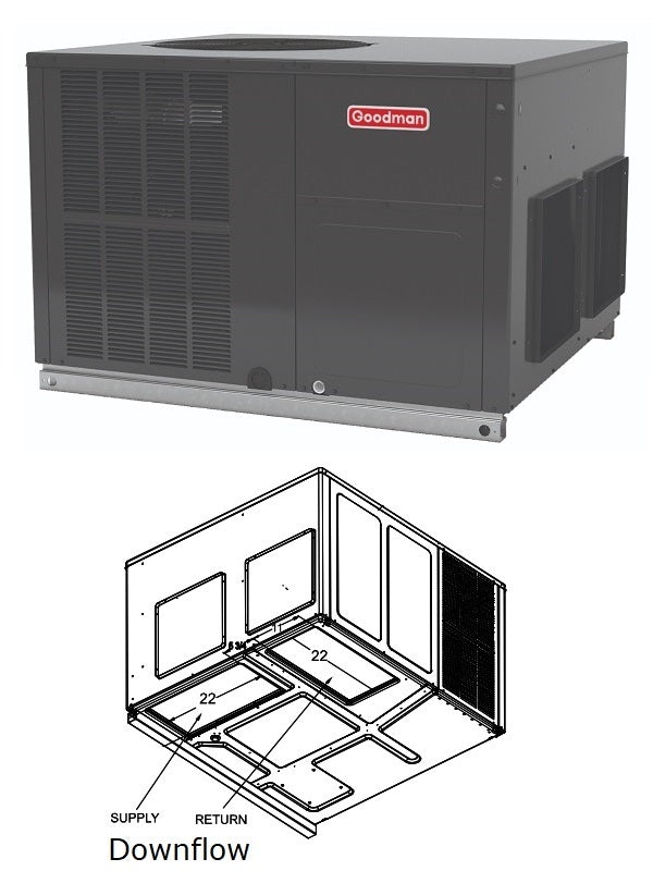 Goodman 5 Ton Heat Pump Package Unit | 15.2 Seer2 | 10 Year Warranty | RTU | Multi Position | GPHM56041