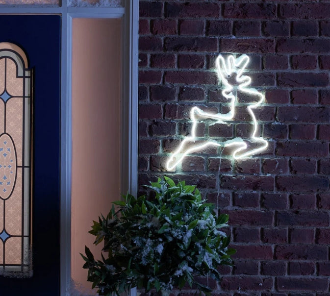 Reindeer LED Neon Christmas Sign