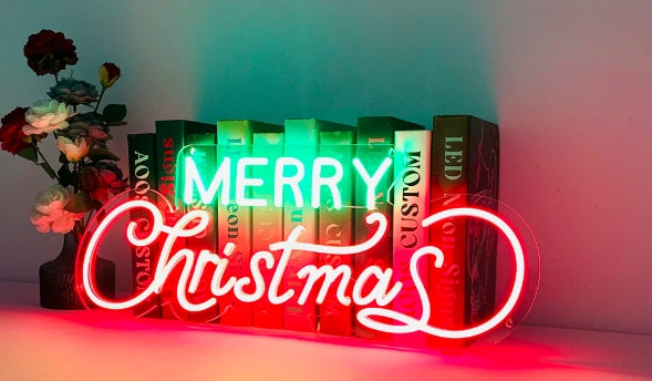 Seasonal Neon Displays for Christmas