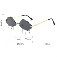 Cloud Lightning Eyewear Retro Rimless Sunglasses MK15094