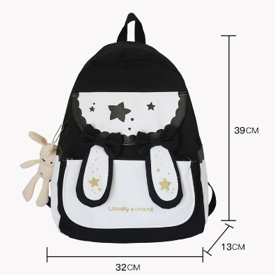Sweet Lolita Rabbit Bowknot Ears Rucksack MK15352