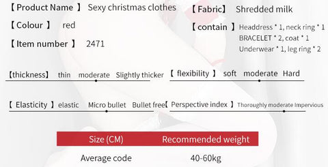 Kawaii Cute Three-point Christmas Santa Suit Uniform Set 