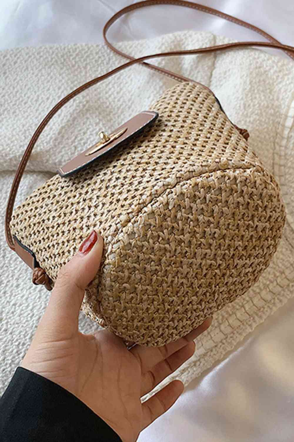 Adored Straw Bucket Bag