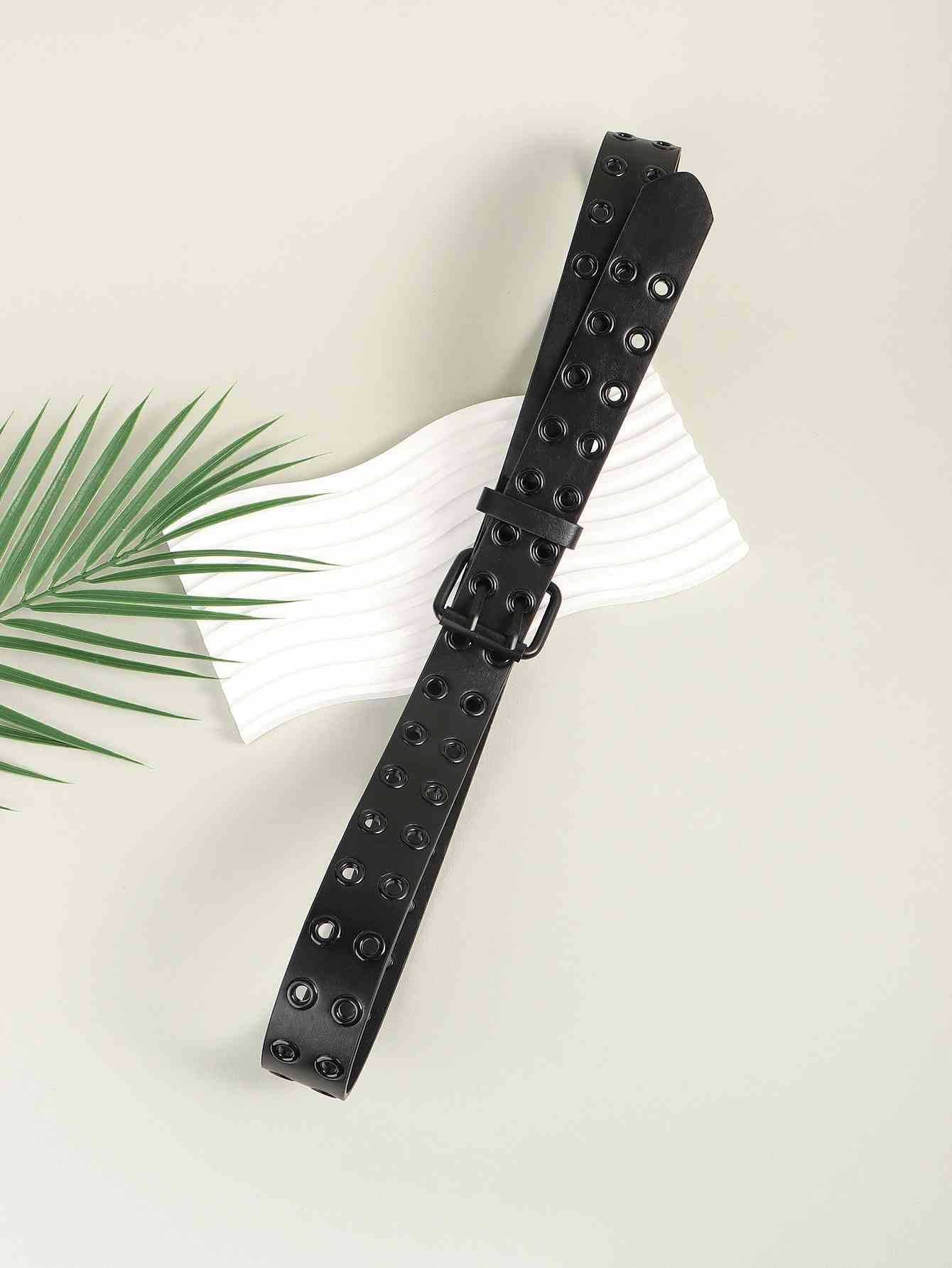 Grommet PU Leather Belt