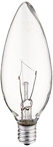 GE Lighting Crystal Clear Blunt Tip Decorative Light Bulbs (25 Watt), 220 Lumen, Candelabra Light Bulb Base, (6-Pack) Chandelier Light Bulbs - new