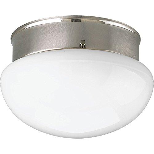 Progress Lighting P3408-09WB Traditional One Light Flush Mount from Fitter Collection in Pwt, Nckl, B/S, Slvr. Finish, Brushed Nickel - Brand New - new