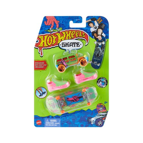Hot Wheels Skate 2024 Fingerboard and Car Howlan and Rockster