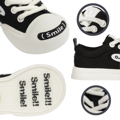 Ouder Smiler Black/White Canvas - Ouder Original Smiling Shoes Series –  COPPING THREADS