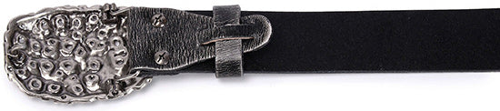 DEEPKEE original nubuck handmade full-grain genuine leather cowhide bag Heavy Industry Trend Rivets Punk Inlaid Imitation Tturquoise Cowhide Belt #191207