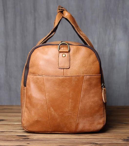 DEEPKEE original nubuck handmade full-grain genuine leather cowhide bag DEEPKEE LEATHER | Patrick Frosted Texture Luggage Bag No.1219-1