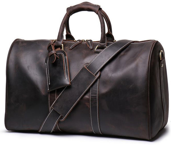 DEEPKEE original nubuck handmade full-grain genuine leather cowhide bag Oswald Trip Bag No.30196