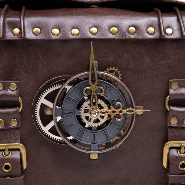 DEEPKEE original nubuck handmade full-grain genuine leather cowhide bag Punk industrial cross-body bag #BG028