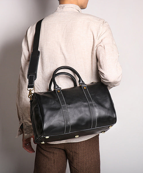 DEEPKEE original nubuck handmade full-grain genuine leather cowhide bag DEEPKEE LEATHER | Recht Trip Travel Bag No.1028