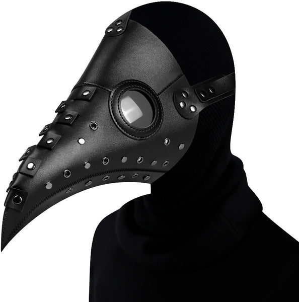 DEEPKEE original nubuck handmade full-grain genuine leather cowhide bag Outfit Steampunk Bird Mask Cosplay Masquerade Mask #FPBM030