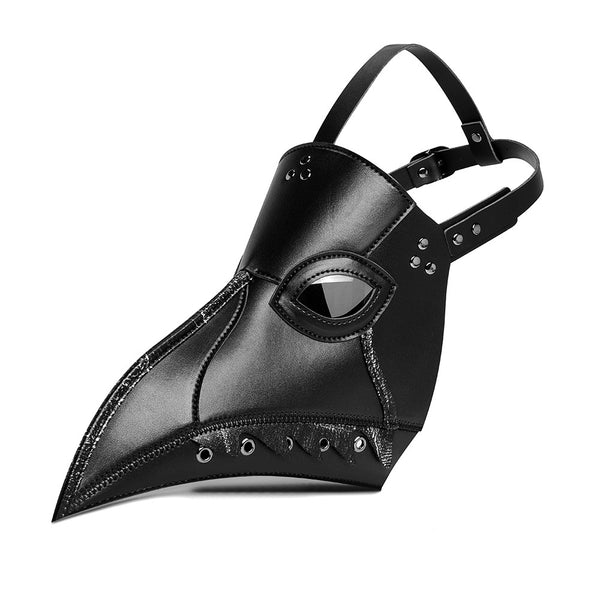 DEEPKEE original nubuck handmade full-grain genuine leather cowhide bag PU Leather Plague Doctor Mask, Scary Halloween Mask Costume Props #FPBM055