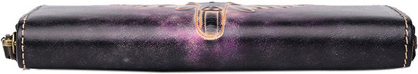 DEEPKEE original nubuck handmade full-grain genuine leather cowhide bag Tooled Ganesha Elephant God Handmade Leather Wallets #201123