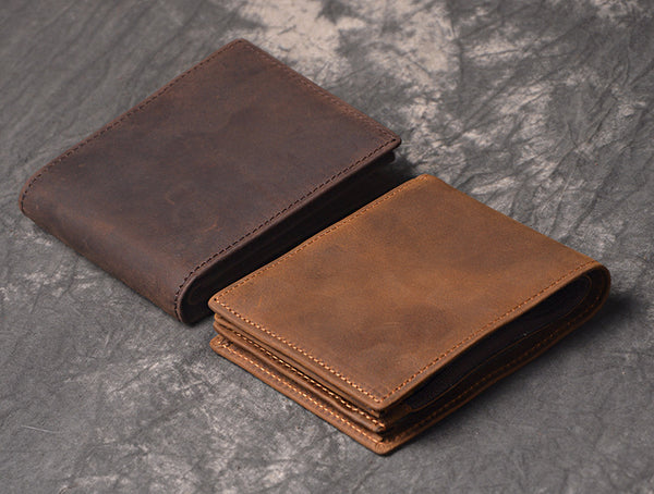 DEEPKEE original nubuck handmade full-grain genuine leather cowhide bag DEEPKEEE HANDMADE | Jock Crazy Horse Leather Bifold Wallet No.198_3