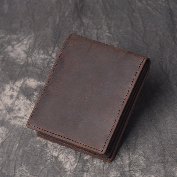DEEPKEE original nubuck handmade full-grain genuine leather cowhide bag DEEPKEEE HANDMADE | Jock Crazy Horse Leather Bifold Wallet No.198_3