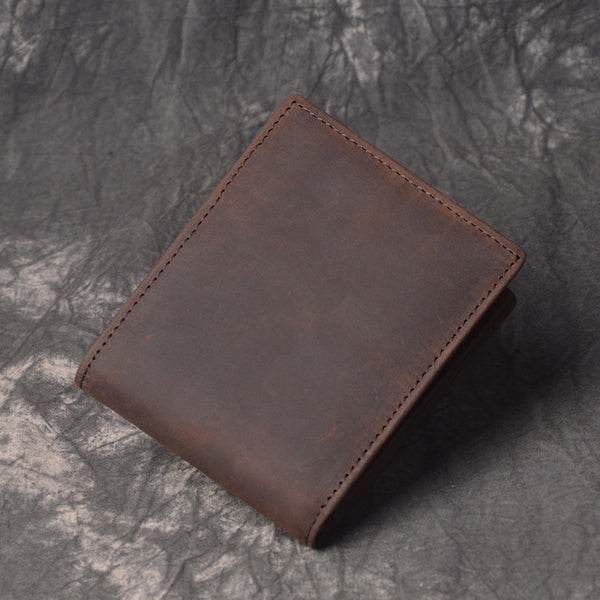 DEEPKEE original nubuck handmade full-grain genuine leather cowhide bag DEEPKEEE HANDMADE | Jock Crazy Horse Leather Bifold Wallet No.198_3