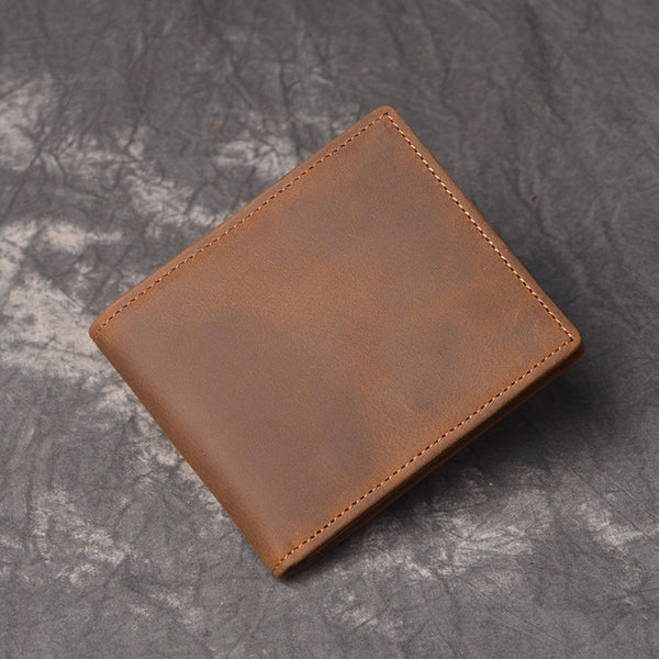 DEEPKEE original nubuck handmade full-grain genuine leather cowhide bag DEEPKEEE HANDMADE | Jock Crazy Horse Leather Bifold Wallet No.198_3