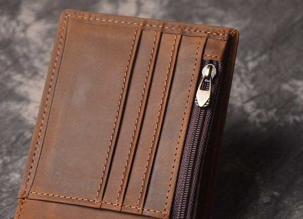 DEEPKEE original nubuck handmade full-grain genuine leather cowhide bag DEEPKEEE HANDMADE | Jock Crazy Horse Leather Bifold Wallet No.198_3