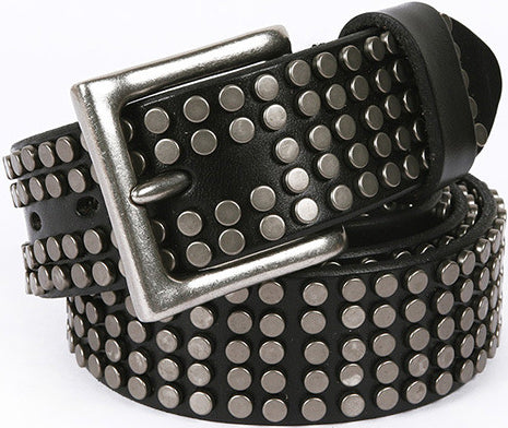 DEEPKEE original nubuck handmade full-grain genuine leather cowhide bag Deepkee Handcrafted Cowhide Circle Rivet Belt #687856